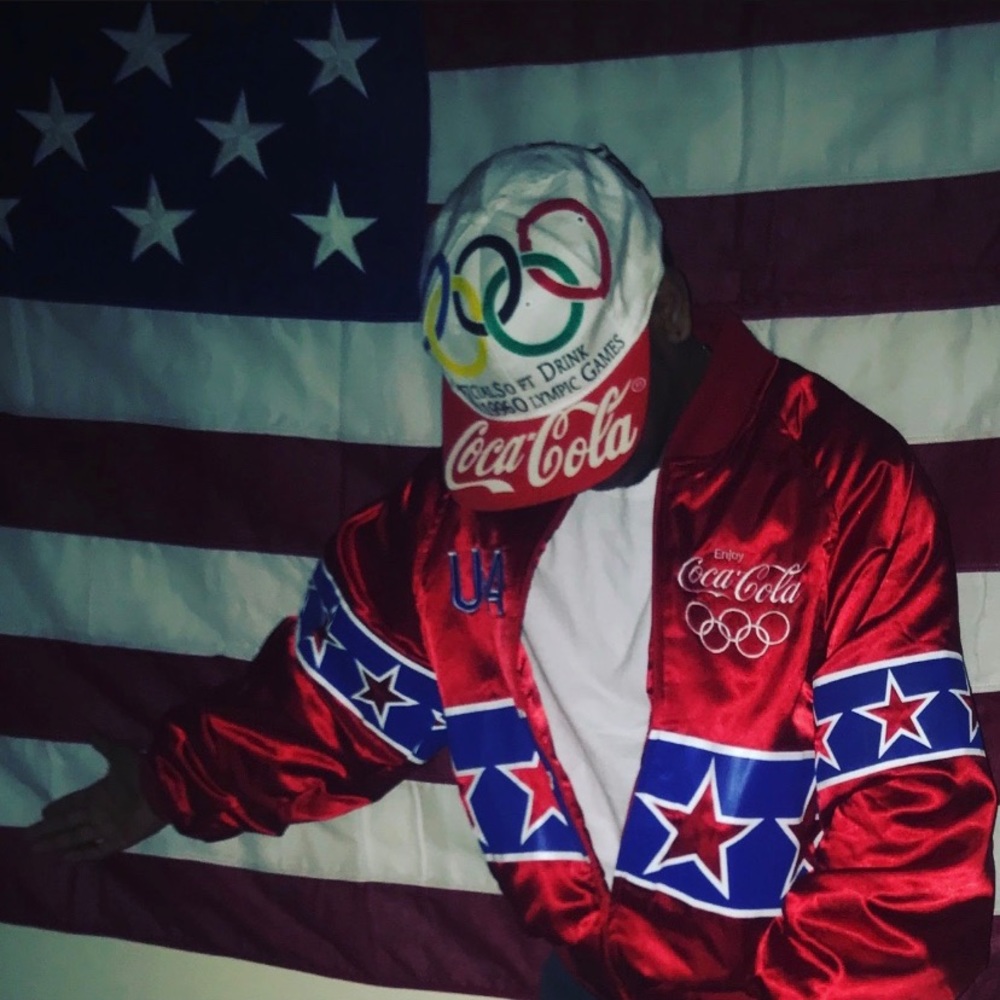 Coca Cola satin bomber